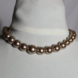 🌟3 FOR $30 🌟Vintage Choker Bronze Faux Pearl Necklace